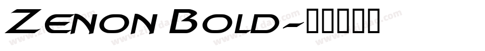 Zenon Bold字体转换